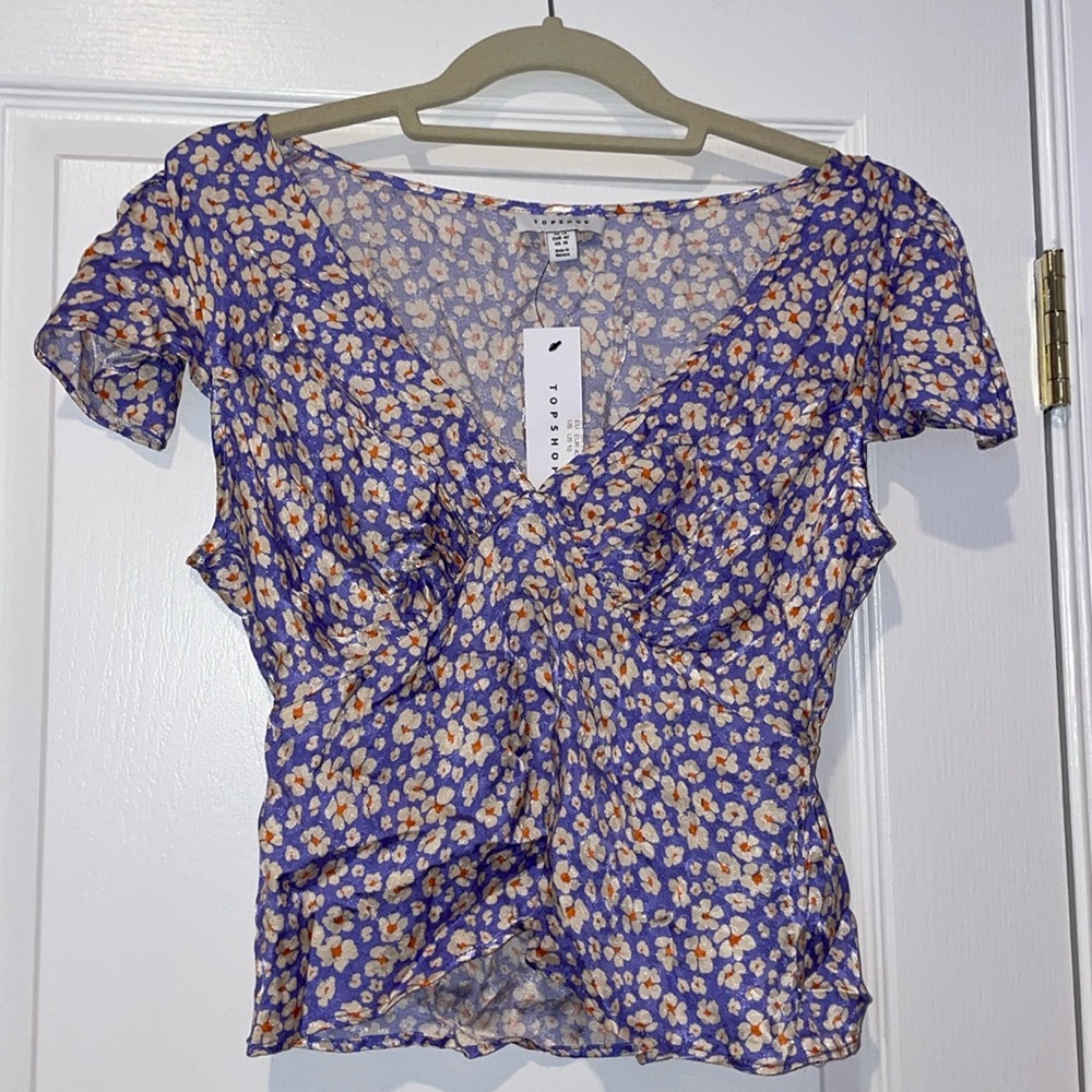 TOPSHOP multi-color blouse
